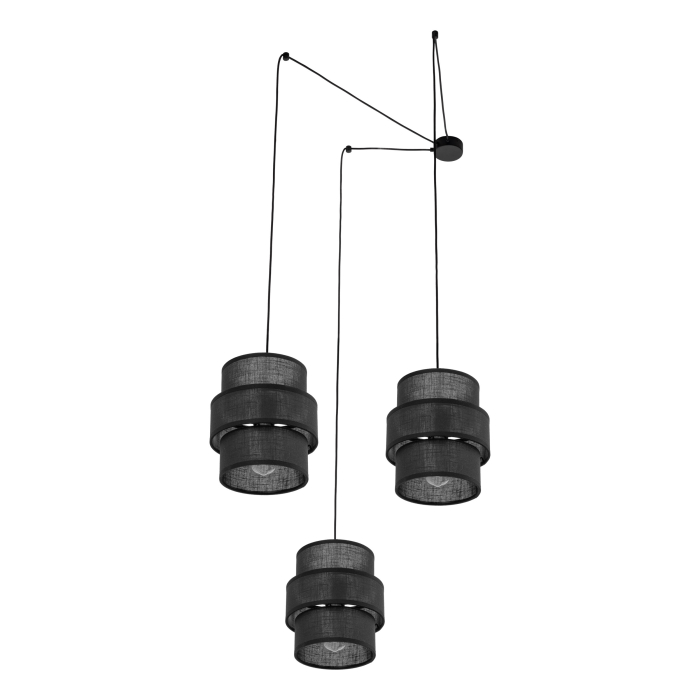 Lampa suspendata CALISTO E27 3 x max 15W LED Negru 400 cm [3]