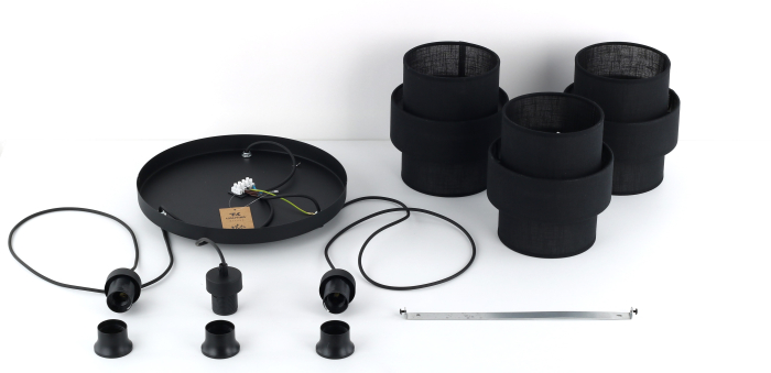 Lampa suspendata CALISTO E27 3 x max 15W LED Negru 45 cm [8]