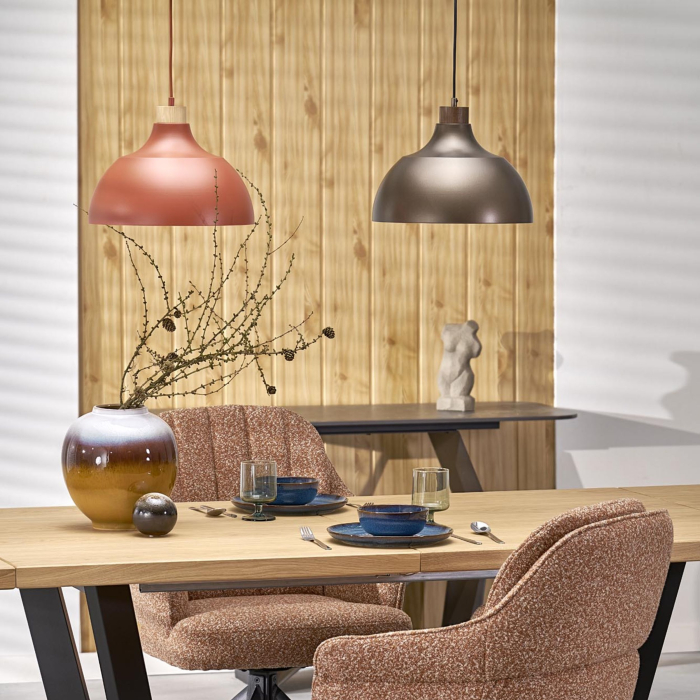 Lampa suspendata CAP E27 1 x max 15W LED Maro, Pin 34 cm [9]