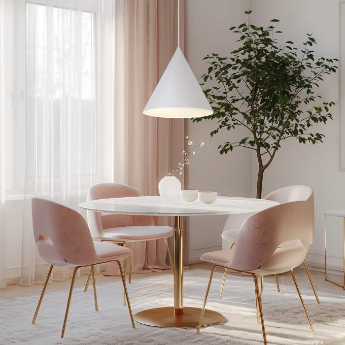 Lampa suspendata CONO E27 1 x max 15W LED Alb 32 cm [2]