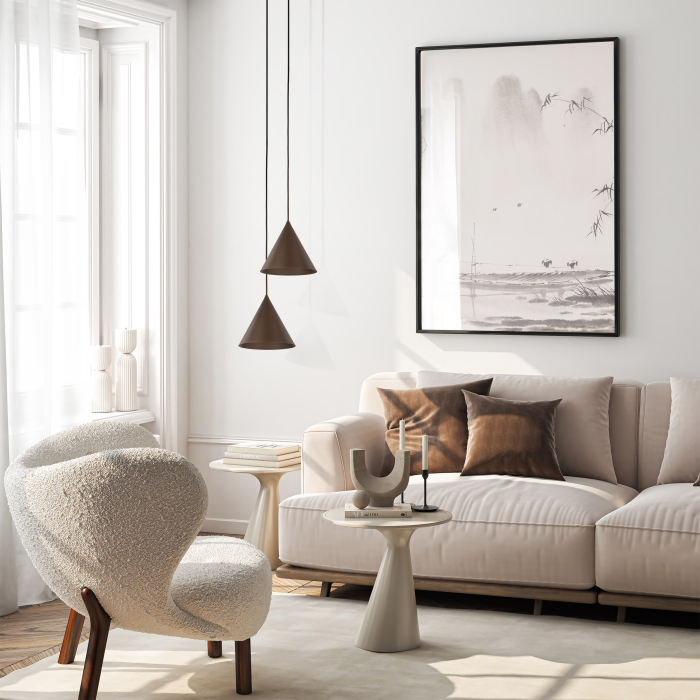 Lampa suspendata CONO E27 1 x max 15W LED Brun 21 cm [2]