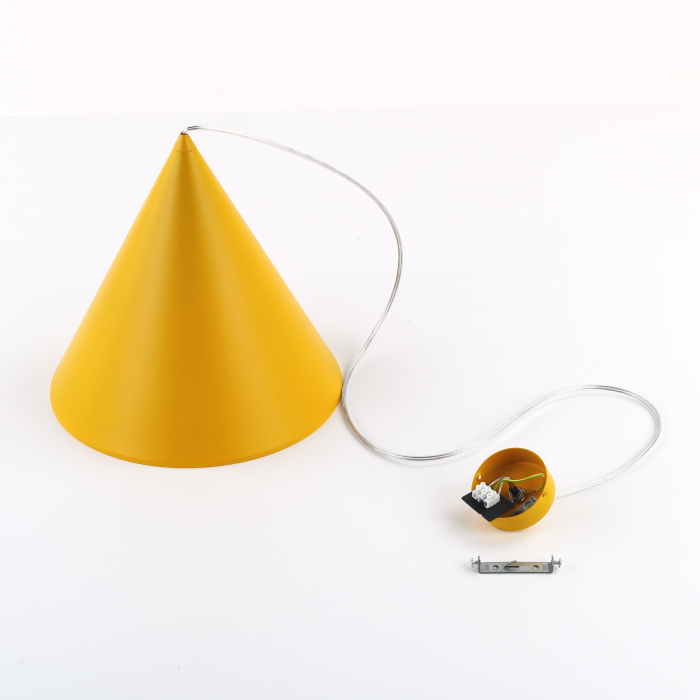 Lampa suspendata CONO E27 1 x max 15W LED Galben 32 cm [10]