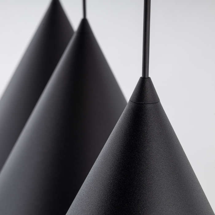 Lampa suspendata CONO E27 3 x max 15W LED Negru 120 cm [3]