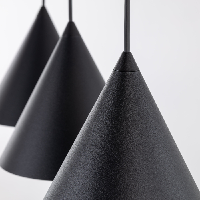 Lampa suspendata CONO E27 3 x max 15W LED Negru 86 cm [4]