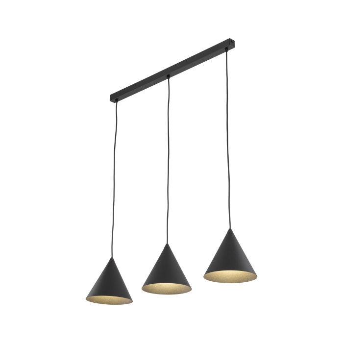 Lampa suspendata CONO E27 3 x max 15W LED Negru 86 cm [7]