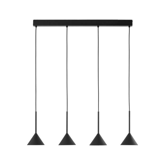 Lampa suspendata CONO GU10 4 x max 10W LED Negru 12 cm [9]