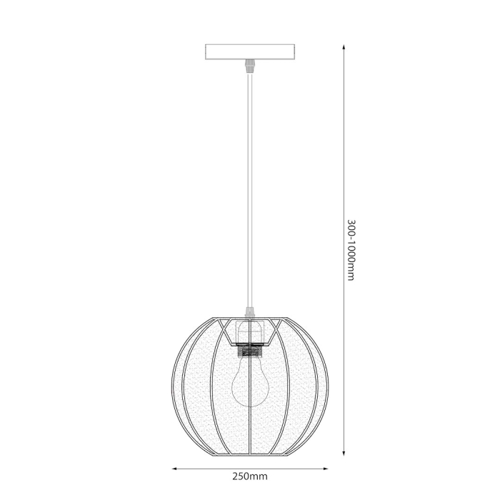 Lampă suspendată Dana Alb 1xE27 [8]