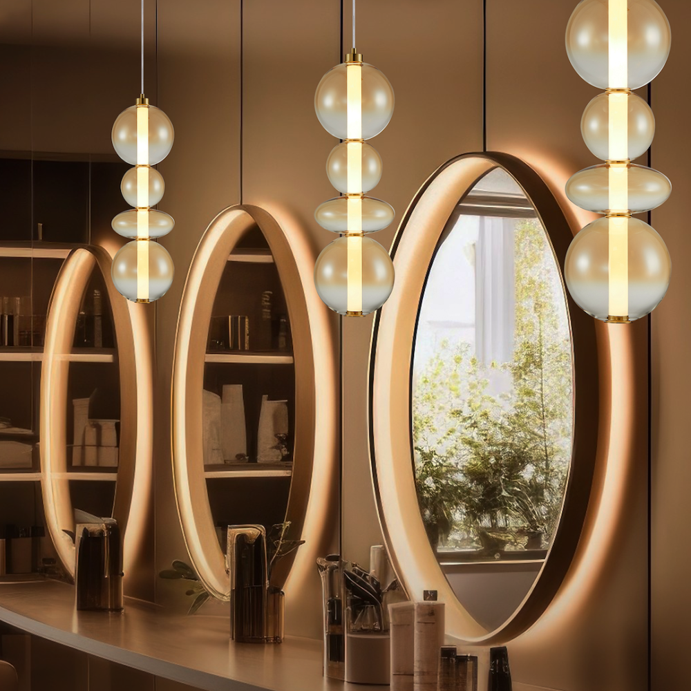 Lampă suspendată Daphne, amber, 36W [4]