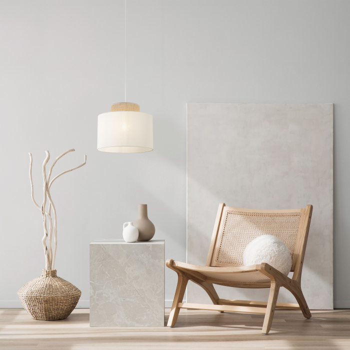 Lampa suspendata DUO E27 1 x max 15W LED Alb 38 cm [2]