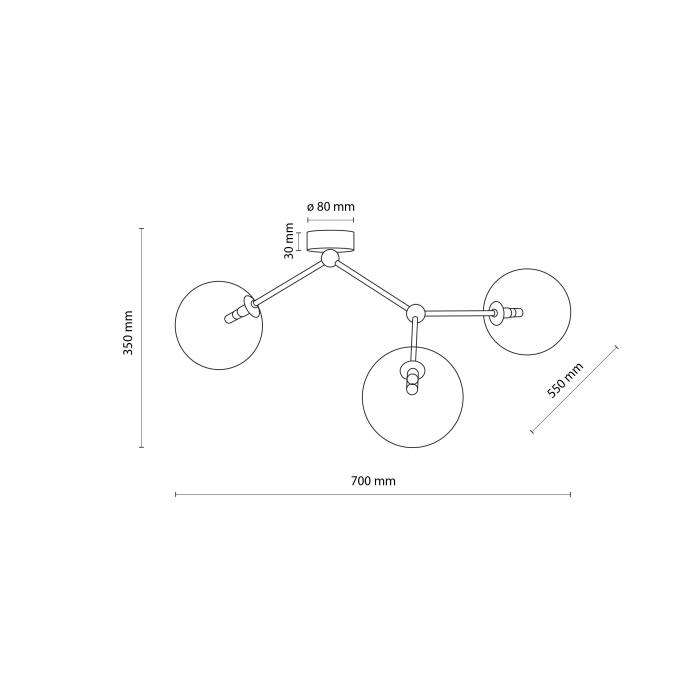 Lampa suspendata FAIRY G9 3 x max 8W LED Aurit 55 cm [5]