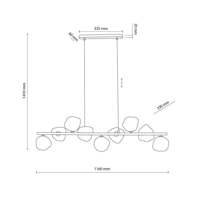Lampa suspendata LAVA G9 max 8W LED  33 cm [9]