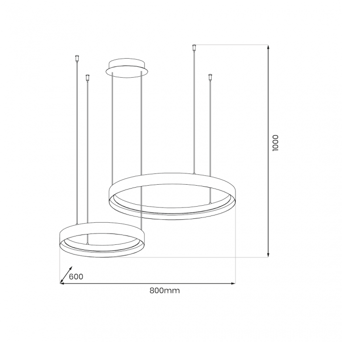 Lustra ORBITA LED 72W lumina neutra 80 cm [4]
