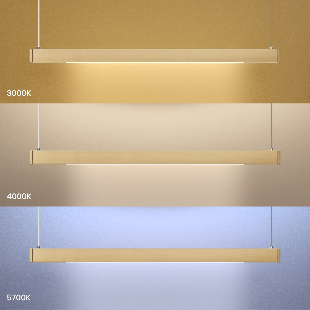 Lampă suspendată Linea LED 36W lumină variabilă 120 cm auriu [4]