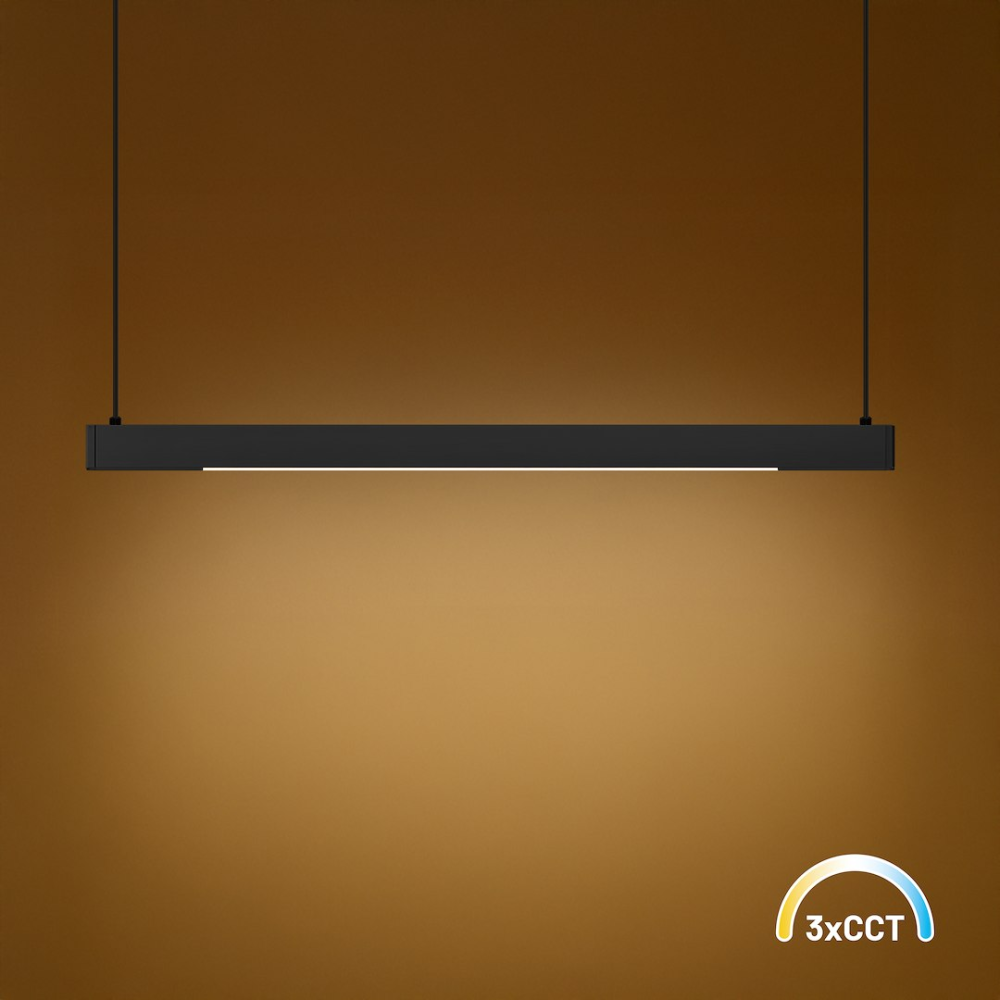 Lampă suspendată LINEA LED 36W lumină variabilă 120 cm negru [2]