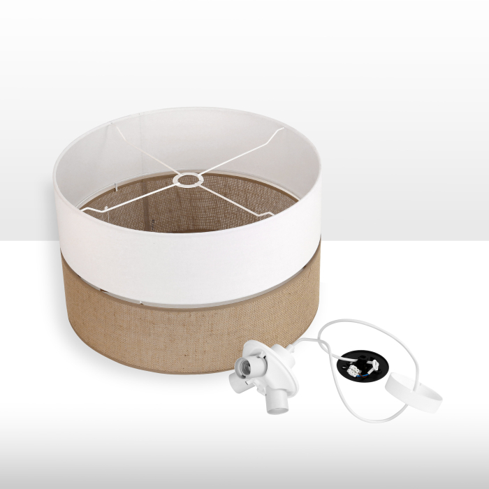 Lampa suspendata LINOBIANCO E27 3 x max 15W LED Alb 50 cm [5]