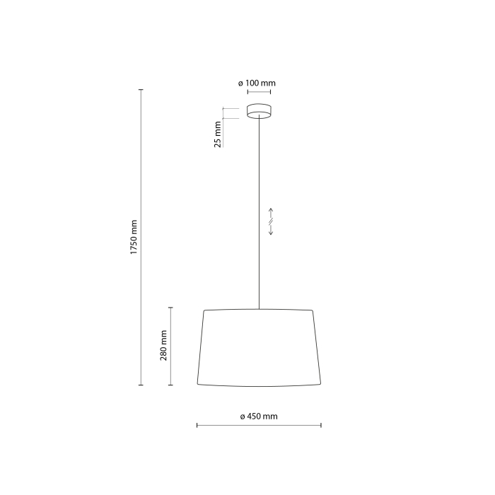 Lampa suspendata MAJA E27 1 x max 15W LED Negru 45 cm [5]