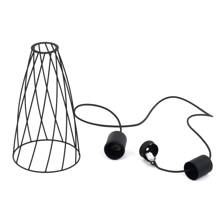 Lampa suspendata MODESTO E27 1 x max 15W LED Negru 19 cm [7]