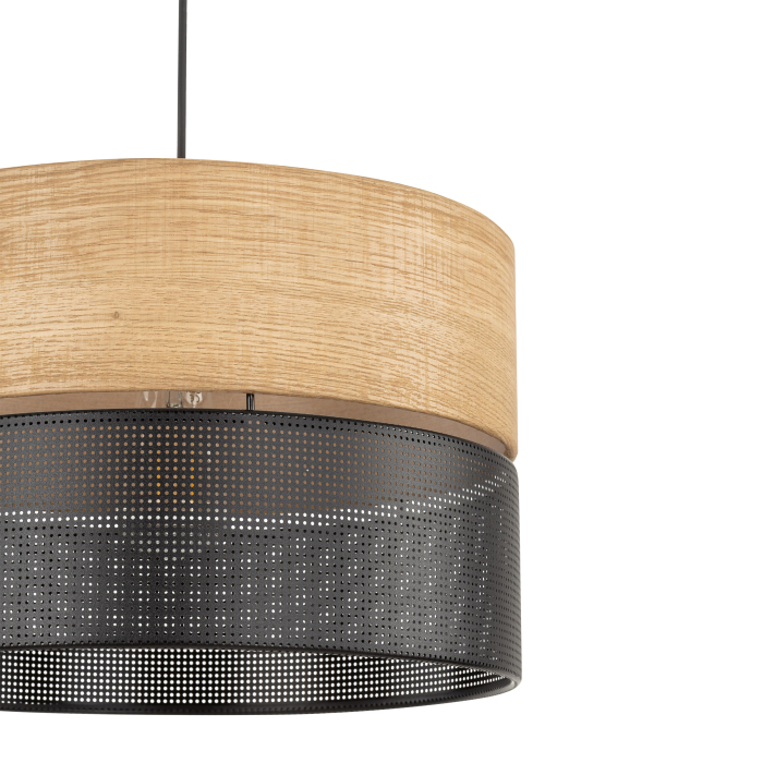 Lampa suspendata NICOL E27 1 x max 15W LED Stejar, Negru 38 cm [5]