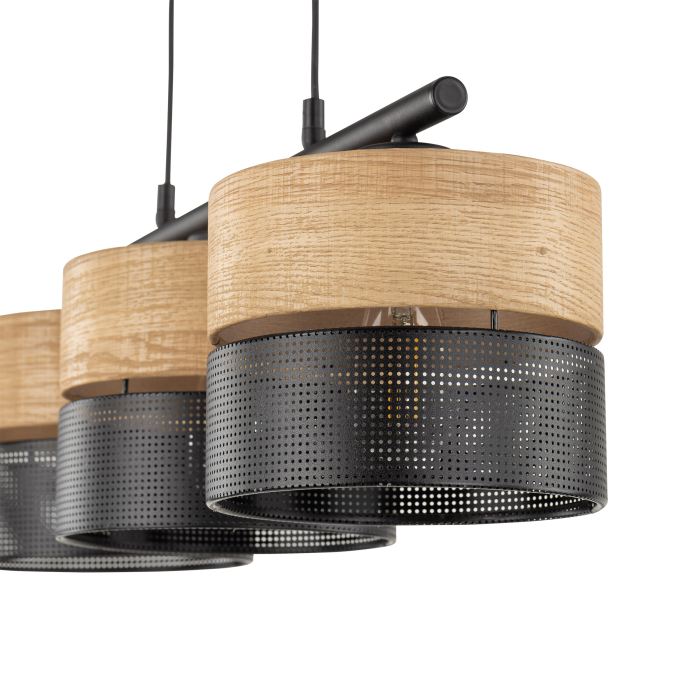 Lampa suspendata NICOL E27 3 x max 15W LED Negru 70 cm [3]