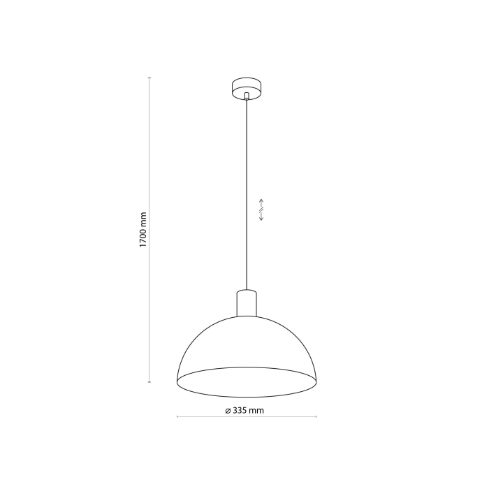 Lampa suspendata OSLO E27 1 x max 15W LED Pin, Negru 33,5 cm [8]