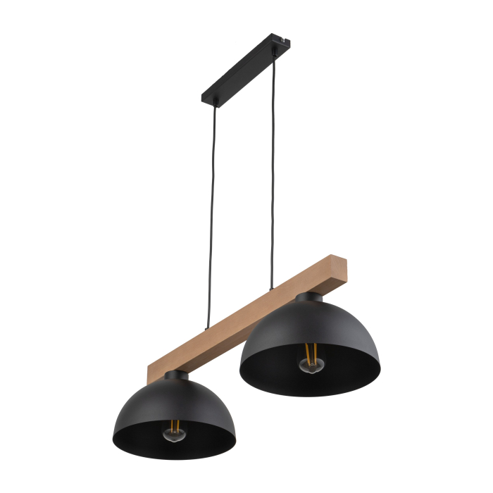 Lampa suspendata OSLO E27 2 x max 15W LED Pin, Negru 83 cm [5]