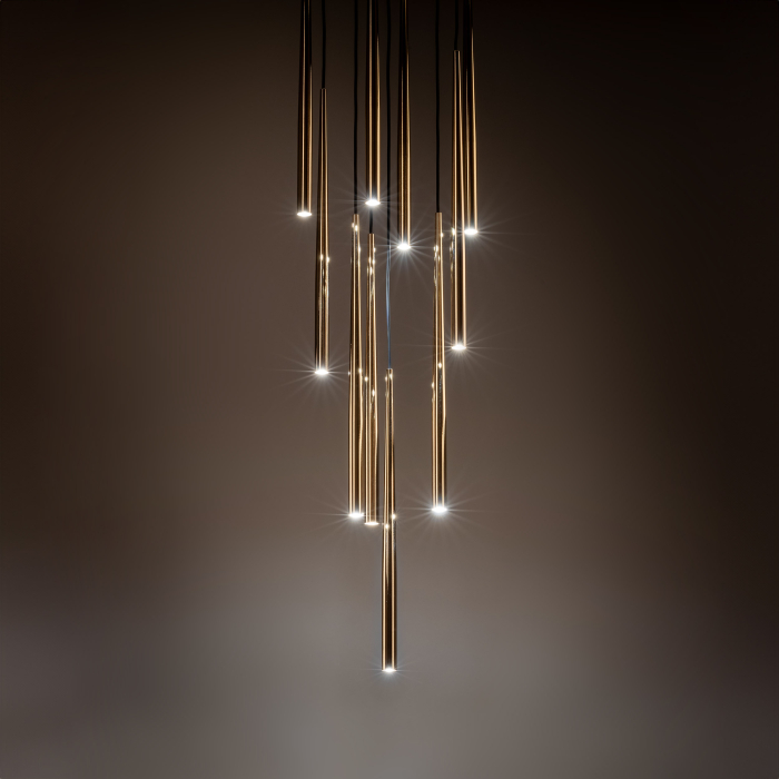 Lampa suspendata PIANO G9 10 x max 8W LED Auriu, Negru 35 cm [2]