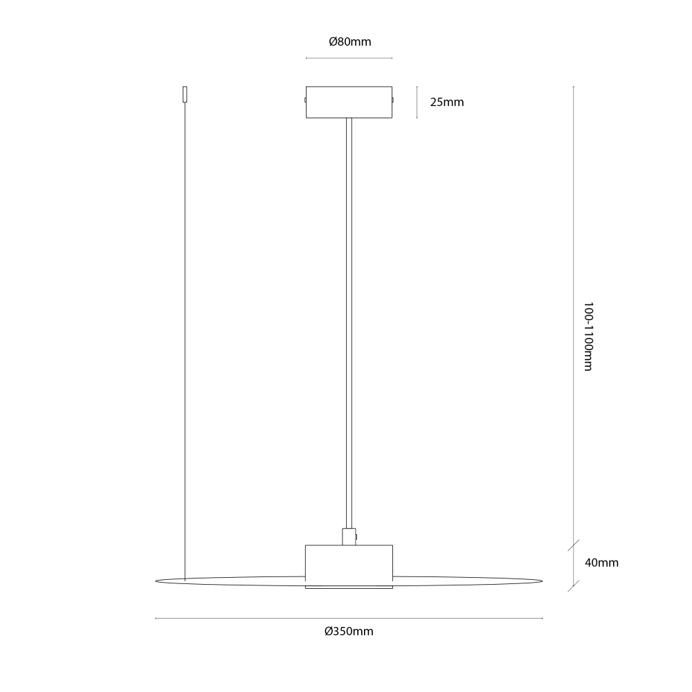 Lampă suspendată Piatto GX53 35 cm alb [8]