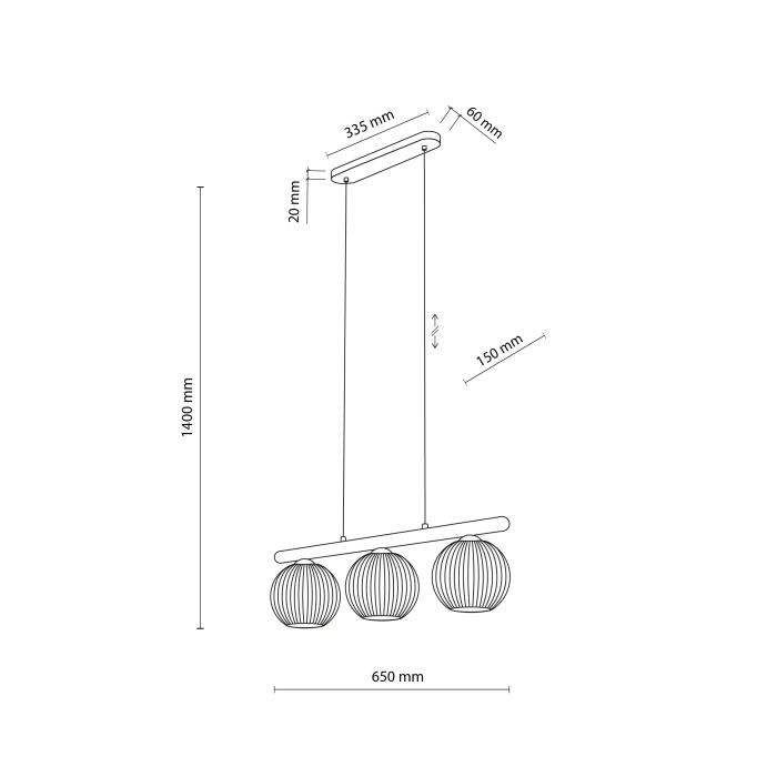 Lampa suspendata VIRLO E14 max 10W LED  15 cm [7]