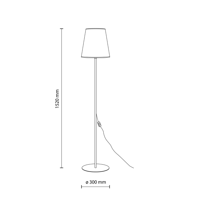 Lampadar ELIZABETH E27 max 15W LED Bej 30 cm [16]