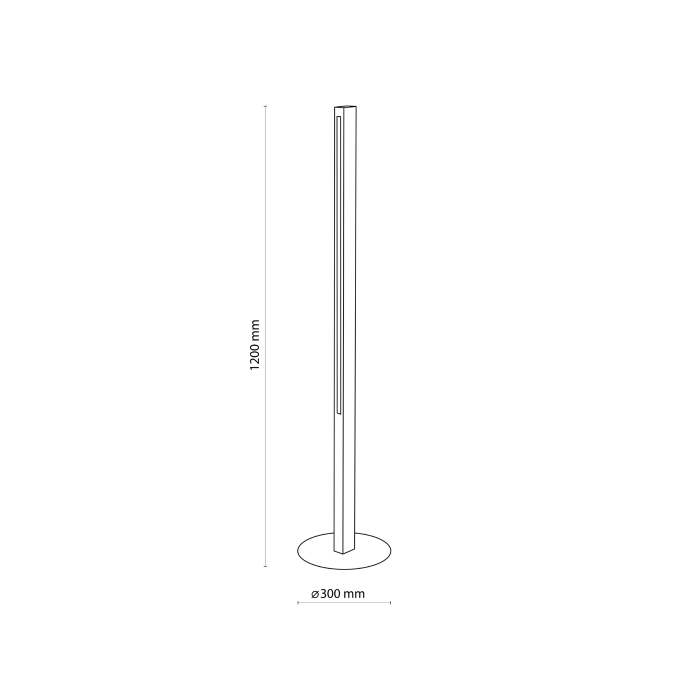 Lampadar TEO  1 x max 3W LED Piuliță, Neagră 30 cm [9]
