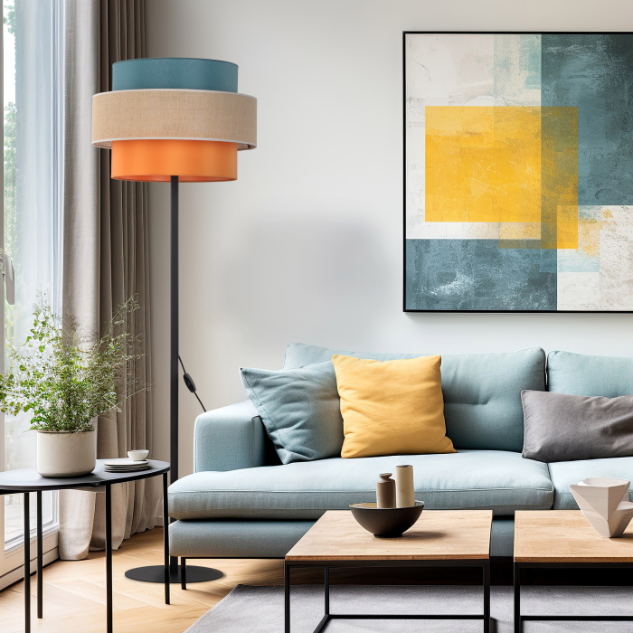 Lampadar TRIO E27 1 x max 15W LED Negru 50 cm [2]