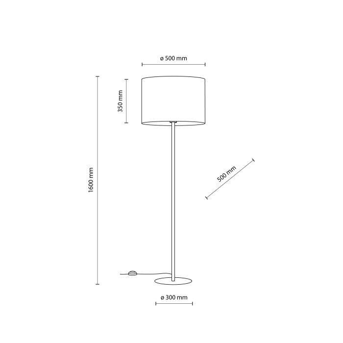 Lampadar UMBERTO E27 1 x max 15W LED Auriu, Negru 50 cm [5]