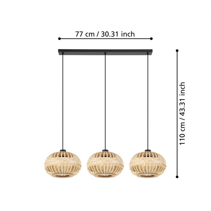 Pendul AMSFIELD 1 E27 3X40W [5]
