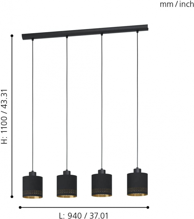 Pendul ESTEPERRA E27 4X28W [3]