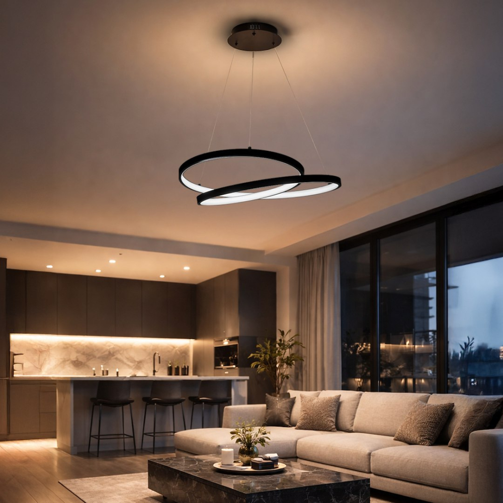 Lustra pendul LUCERO Negru LED 48W lumina neutra 50 cm [2]