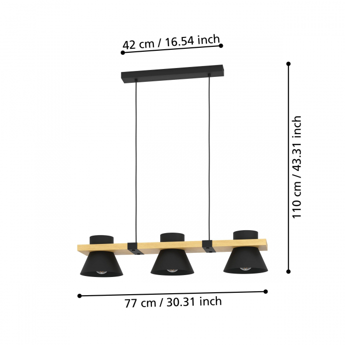 Pendul MACCLES E27 3X15W [4]