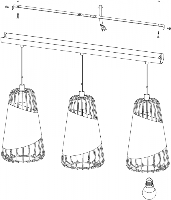Pendul AUSTELL E27 3X60W [5]