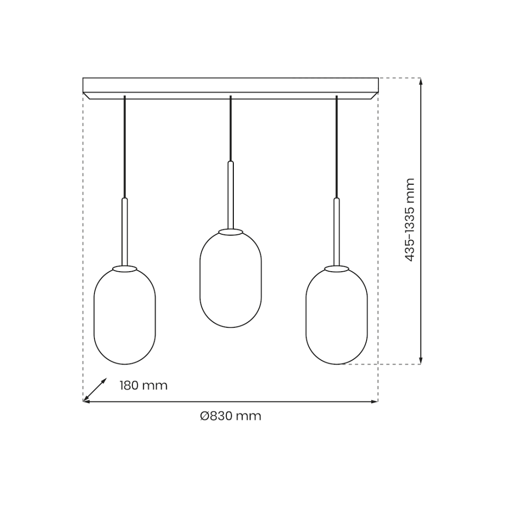 Lustră suspendată Alias 3xE14 83 cm auriu [4]