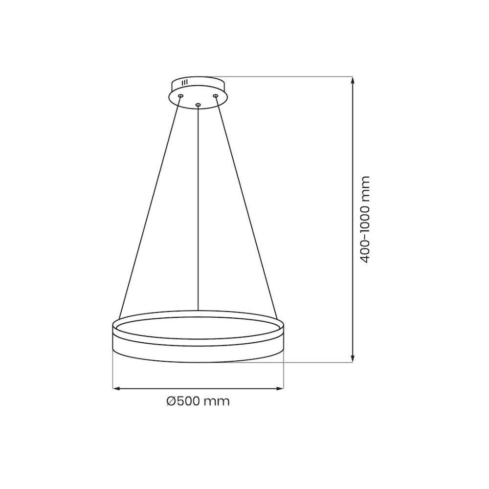 Lustră suspendată Gala LED 25W lumină neutră 50 cm auriu [10]