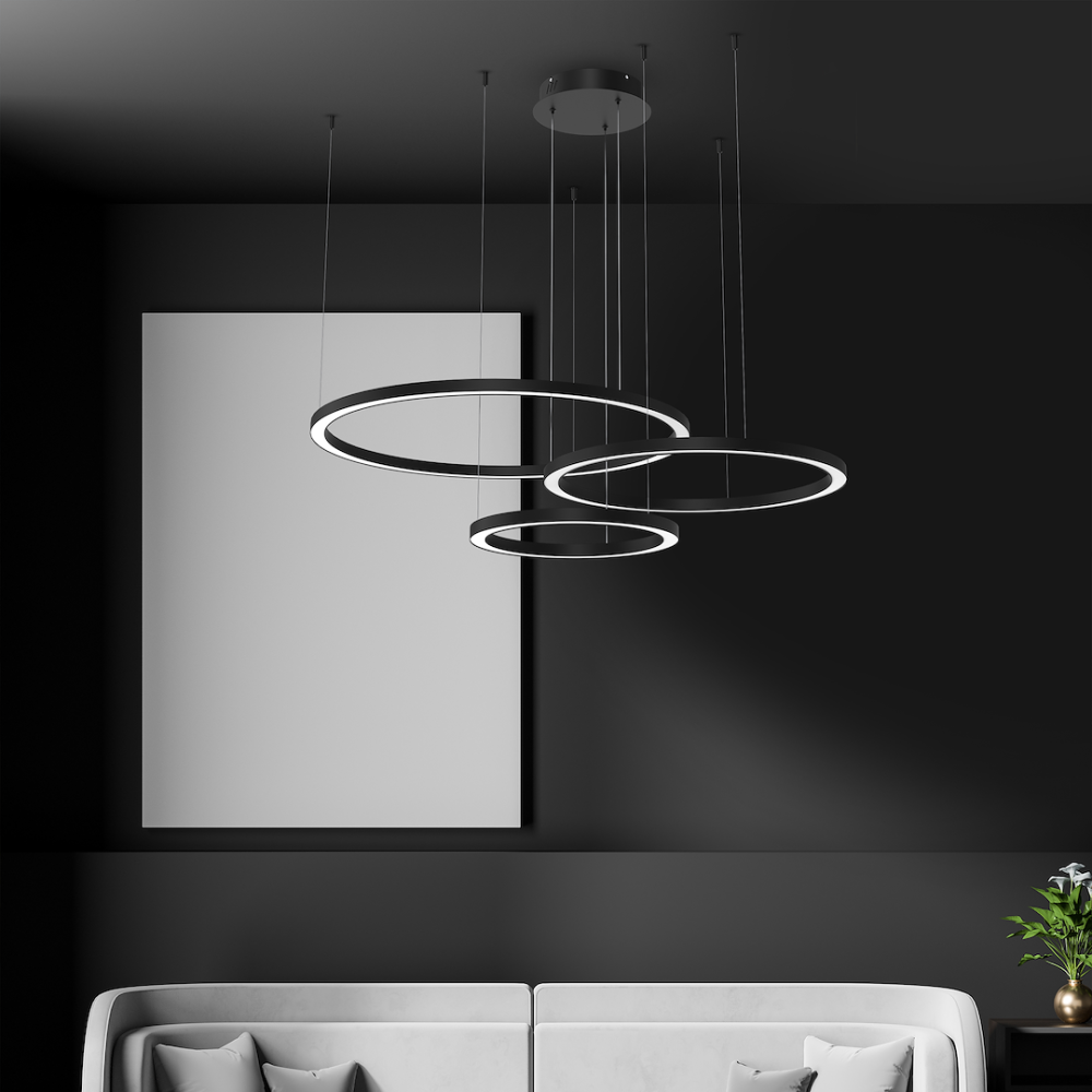 Lustră suspendată Galaxia, negru, 85W LED [6]