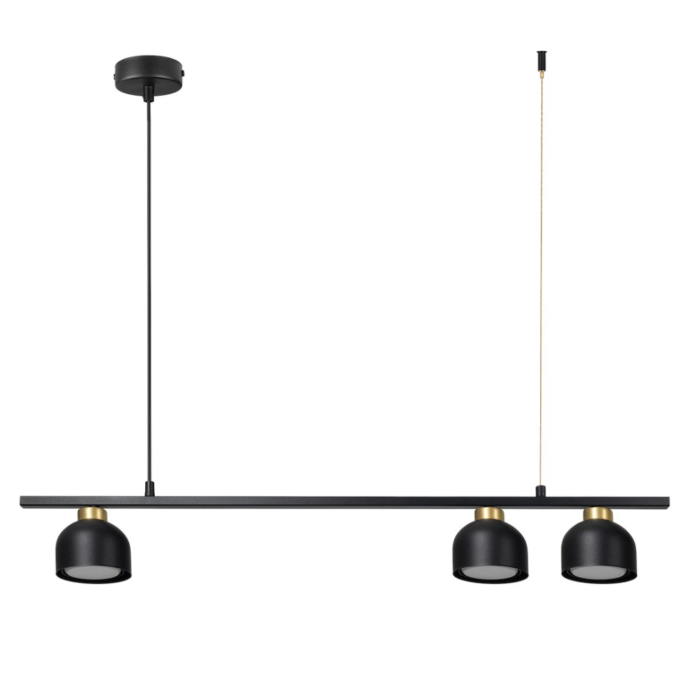Lustră suspendată Kai 3xGX53 90 cm negru auriu [5]