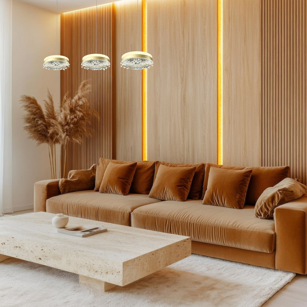 Lustră suspendată LED Preciosa, 60W, 4000K, Gold [3]