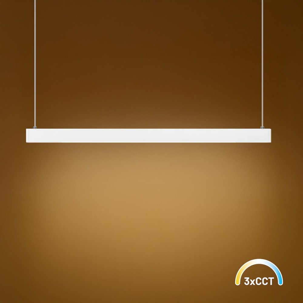 Lustră suspendată Linea LED 36W lumină variabilă 120 cm alb [3]