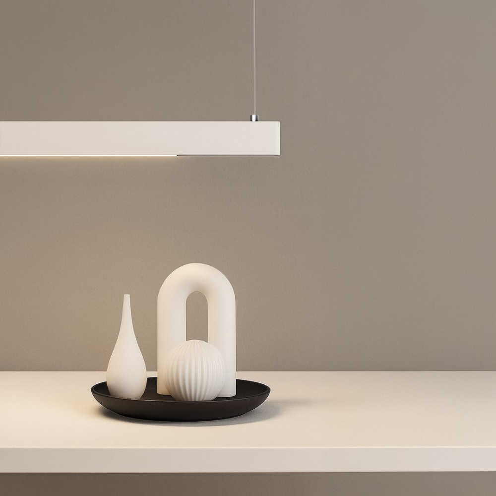 Lustră suspendată Linea LED 36W lumină variabilă 120 cm alb [2]