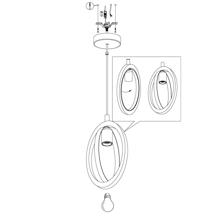 Pendul BASILDON E27 1X40W [4]