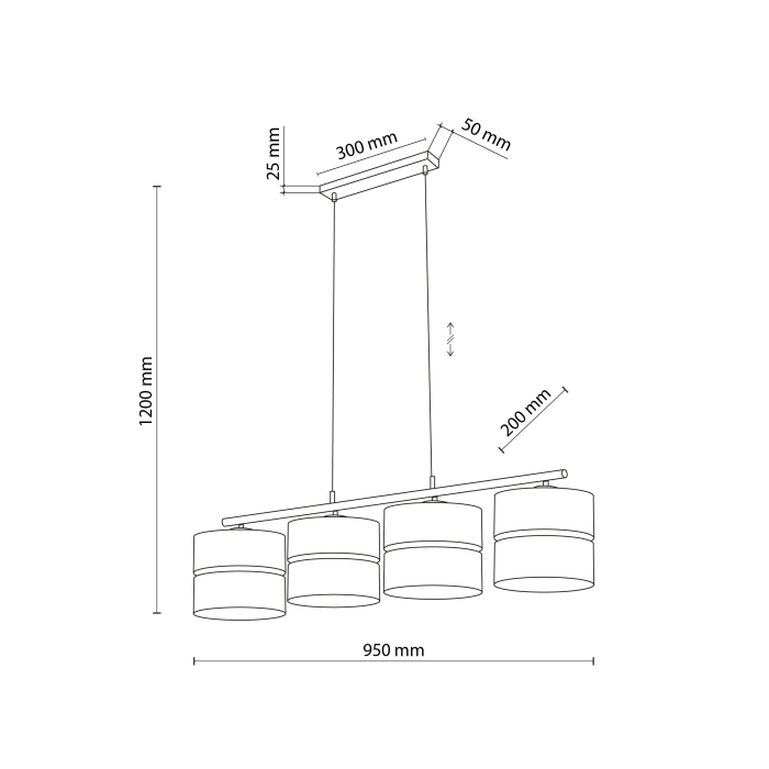 Pendul CALMA E27 max 15W LED Sabia 20 cm [10]