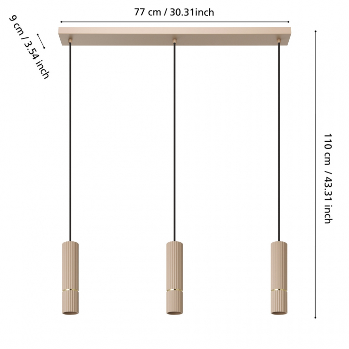 Pendul CAMINIA GU10 3X4,7W [4]
