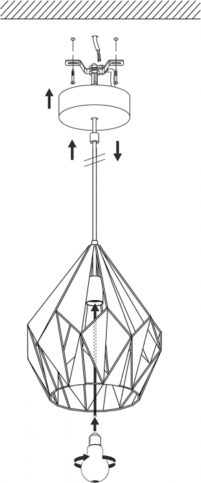 Pendul CARLTON 1 E27 1X60W [6]