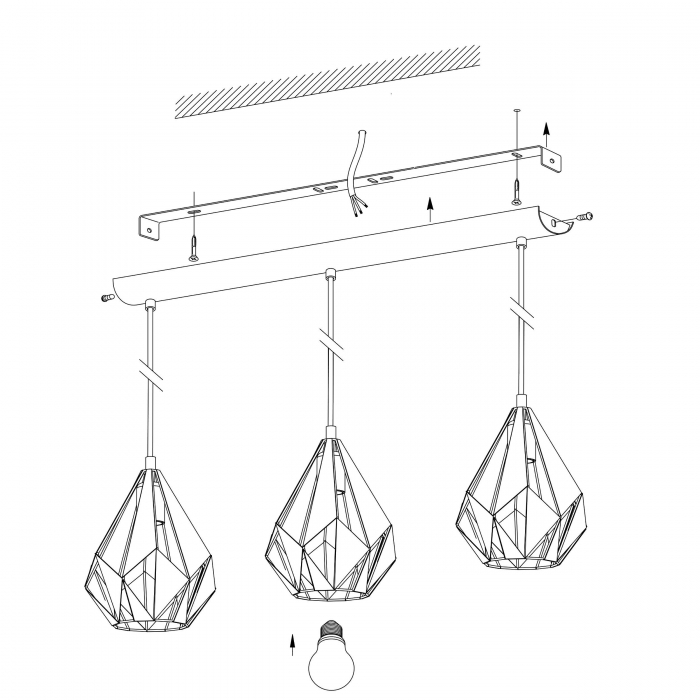 Pendul CARLTON 1 E27 3X60W [4]