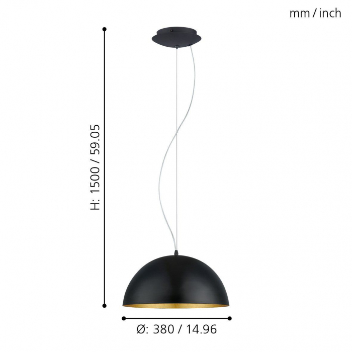 Pendul GAETANO 1 E27 1X60W [3]